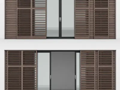 Collection Aluminium door x9 2 3D Model Pack