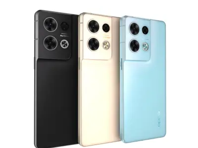 Oppo Reno8 Pro Full Color 3D model