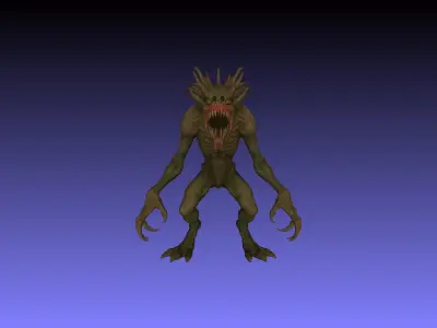 Dravhun Rigged Low-Poly Cave Monster 3D Model Low-poly 3D model