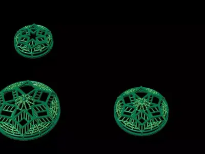 Pendant Set 6 of glow in pendants 3D print model