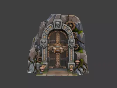 Dwarven Portal Low-poly 3D model