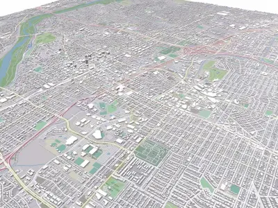 Cityscape Albuquerque United States 3D model