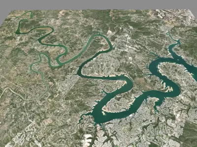 Lake Travis Colorado River Texas USA 3D model