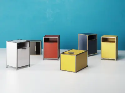 Dita Bedside Cabinet with Flap door 3D model
