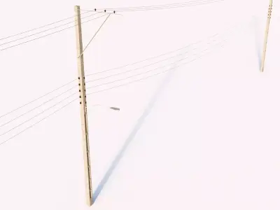 street light Low-poly 3D model 50