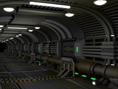 Sci Fi Tunnel 3D model