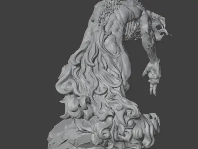 Shadow Wolf 50mm 3D print model