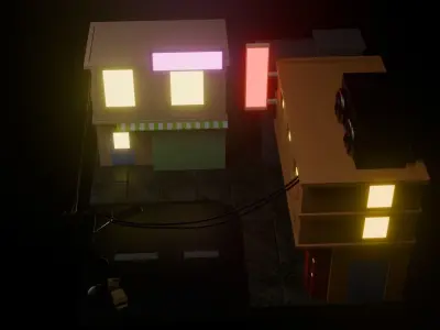 Low Poly City Pack Low-poly 3D model Low-poly 3D model