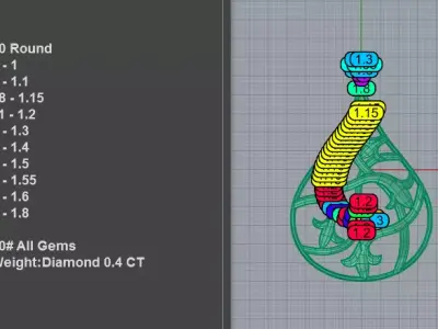 Exquisite Filigree Teardrop Pendant 3D print model