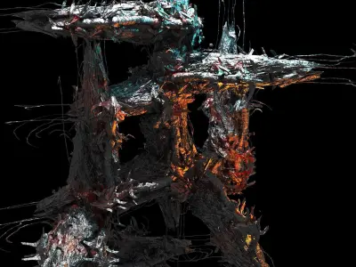 Deep Space leviathan monster station 3  3D model