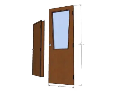 Door made in SketchUp 3D model