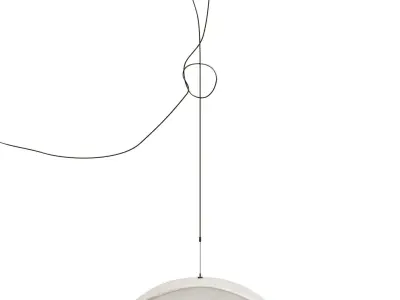 Tense Pendant 90 Cm White 3D model