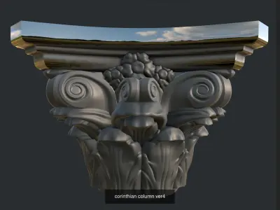 plaster collection marble corbel 3D Model Pack