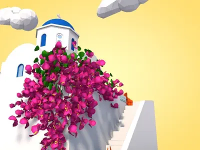 Aegean impression Low-poly 3D model