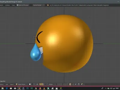 Emoji Rolling on the Floor Laughing 3D model