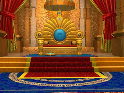 Ancient Indian Palace Ballroom 3D model