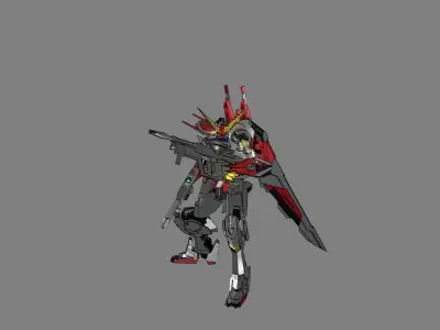Attacker Gundam 13 3D model
