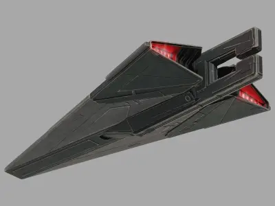 Clone Assasins CX Dagger Spaceship - Star Wars The Bad Batch Low-poly 3D model