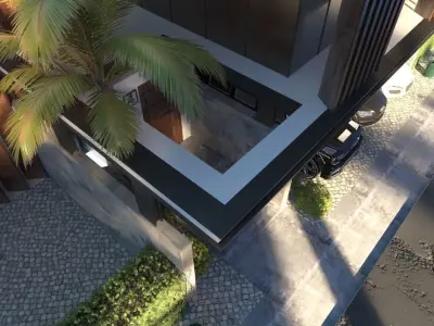 Modern Villa 3D model 42