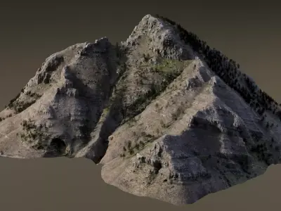 Mountain 01 Low-poly 3D model