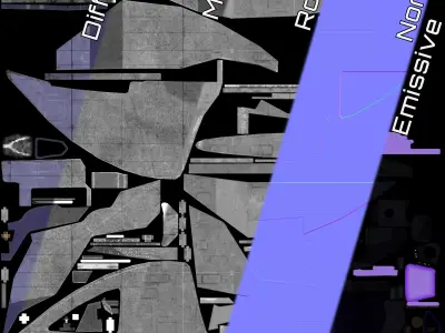 Star Trek JemHadar Fighter Starship Low-poly 3D model