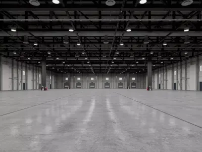 Warehouse interior and exterior 6 3D model