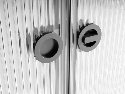 Glasitalia set modern sliding glass doors 3D model