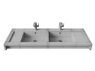 Wall mounted ceramic sink 3D model