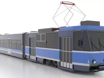 Tatra KT6T Low Low-poly 3D model