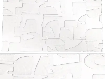 Ecorugs floor rug Papercut yellow 3D model