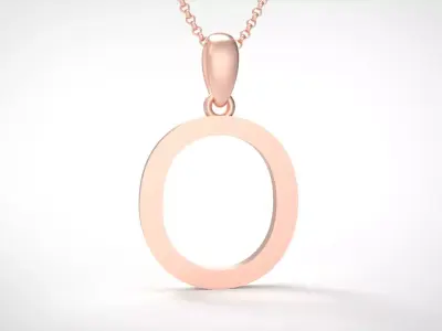 Model 616 Classic Initial Light O Letter 3D print model