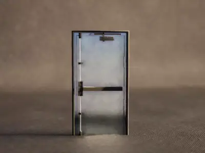 Utility Door Free low-poly 3D model