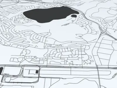 Honolulu Road Network and Streets 3D model