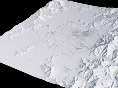 Santiago Chile City Landscape 3D Model 3D model