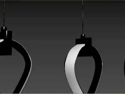 Fralick Light Chrome LED Pendant 3D model