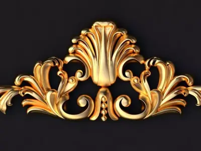 dekor gold ornate decoration 3D model