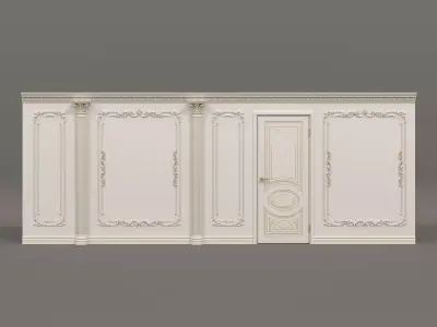 Wall Molding in Classic French style 47 3D model