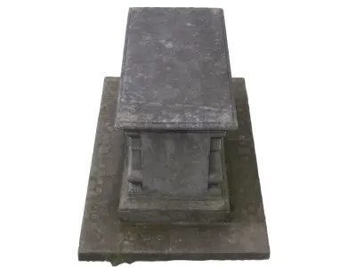 Tomb 01 - High and Low Poly Versions Low-poly 3D model