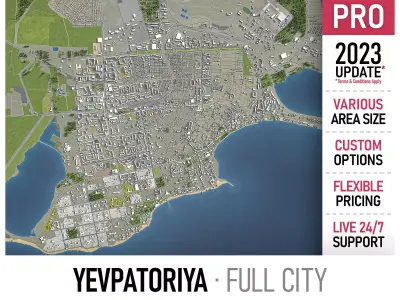 Yevpatoriya  Low-poly 3D model