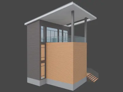 Contemporary House 1 3D model