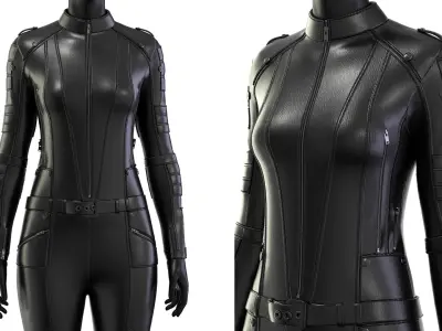 jump suit Low-poly 3D model