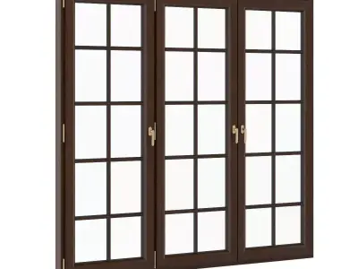 Wooden Window 2570mm x 2300mm 3D model
