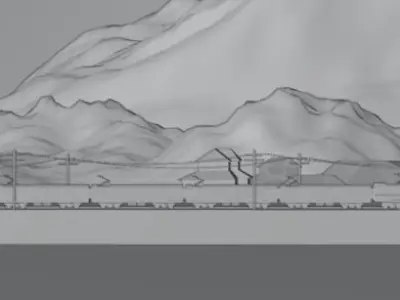 Landscape Low-poly 3D model