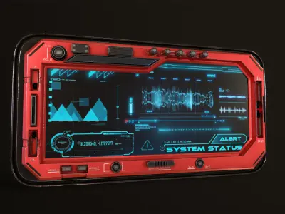 control panel screen - Vol 01 Low-poly 3D model