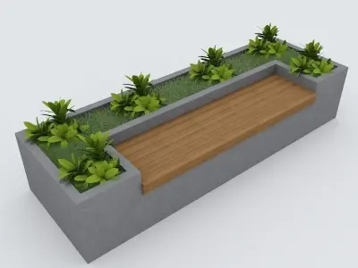 Modern Bench Street and Garden 3D Model Pack