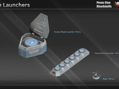 Spaceship Razorthorn Battleship Low-poly 3D model