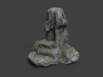 Cliff Rock 4-6 Low-poly 3D model