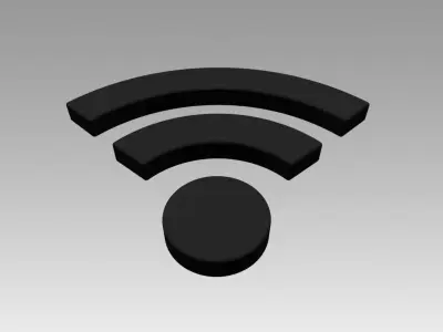 Wifi wireless internet logo 3D model