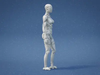 Cyborg Character 3D print model