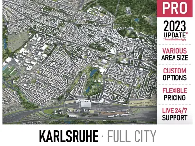 Karlsruhe Low-poly 3D model